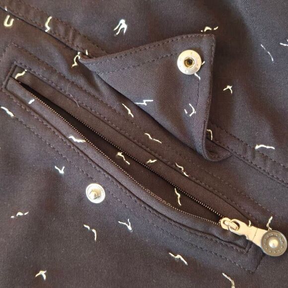 Jamie Sadock Women's Black Silver Zip Front Athletic Warm Up Golf Jacket Medium - Picture 8 of 13